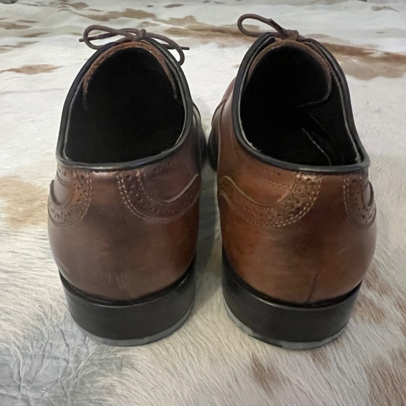 To Boot New York Connors Dark Brown Medallion Cap Toe Dress Shoes 10 1/2 - Picture 12 of 13